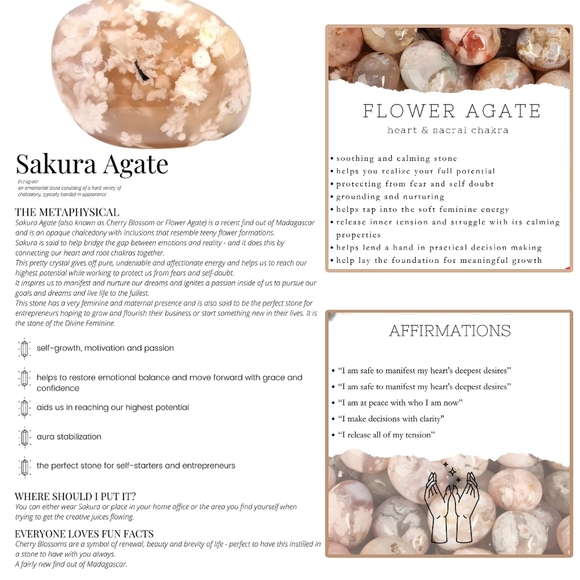 Learn About Sakura, Cherry Blossom or Flower Agate 💕🌸 - Picture 3 of 16